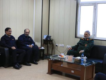 دیدار مدیرعامل شرکت فولاد خوزستان و هیات همراه با فرمانده سپاه حضرت ولیعصر (عج)