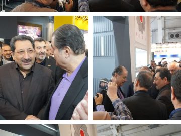 بازدید وزیر صمت و رئیس هیئت عامل ایمیدرو از غرفه انجمن تولیدکنندگان فولاد آلیاژی در نمایشگاه ایران متافو