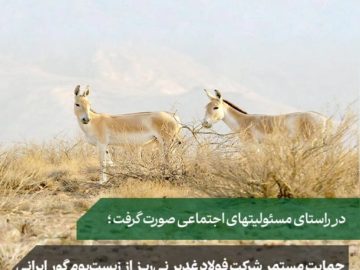 حمایت مستمر شرکت فولاد غدیر نی ریز از زیست بوم گور ایرانی با ارسال ششمین محموله علوفه
