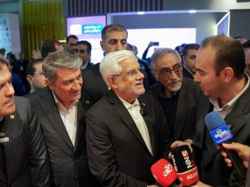 حضور «محمدرضا عارف» معاون اول رئیسجمهور در غرفه ایمیدرو – نمایشگاه تقاضای ساخت و تولید ایرانی (تستا)