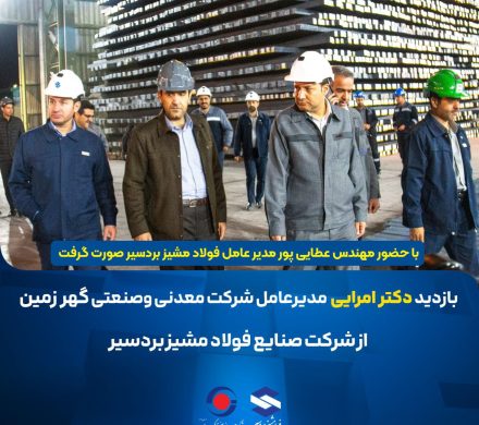 بازدید سرزده دکتر امرایی از فولاد مشیز بردسیر