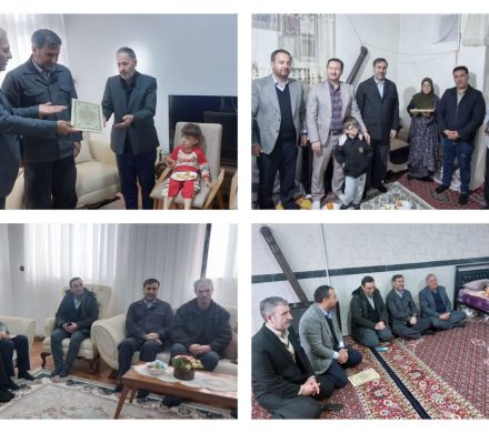دیدار و عیادت مدیر حوزه ریاست مدیرعامل صبانور با خانواده‌های معظم شهدای اسدآباد