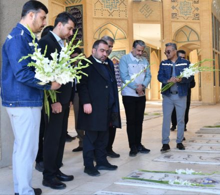 تجدید میثاق مدیرعامل جدید شرکت آهن و فولاد ارفع با شهدای اردکان