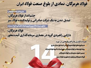 ویژه‌نامه سالروز افتتاح شرکت فولاد هرمزگان منتشر شد