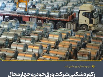 در دی‌ماه سال جاری حاصل شد؛ ركوردشكنی شركت ورق خودرو در حمل و فروش محصول