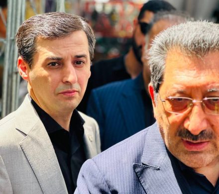 همراهی «فرید دهقانی» با وزیر صمت در بازدید از موکب چادرملو در آستانه مراسم تشییع رهبر شهید انقلاب