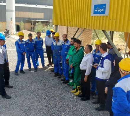 برگزاری مانور نشت آمونیاک در محل تانک آمونیاک HNX گالوانیزه فولاد امیرکبیر کاشان